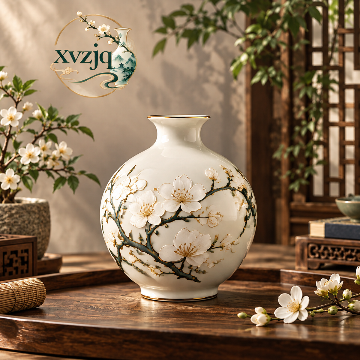 Plum Blossom Round Vase