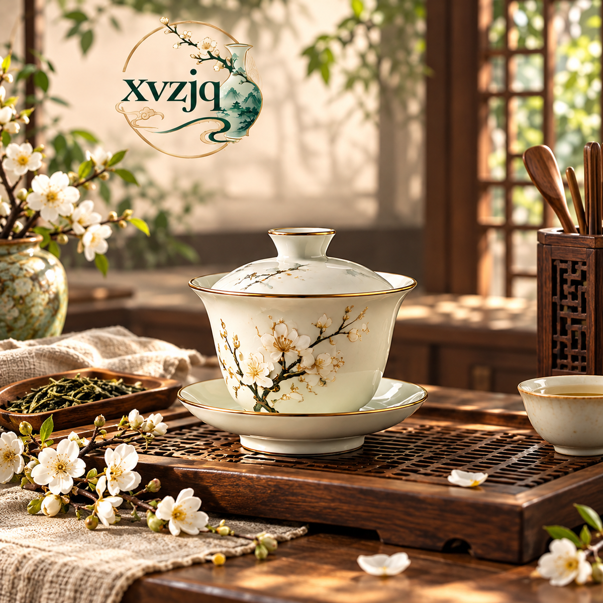Plum Blossom Gaiwan Tea Set