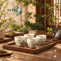 Mini Tea Cups Set with Tray