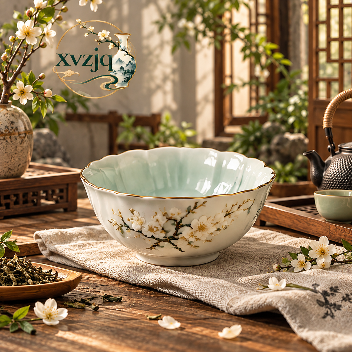 Plum Blossom Serving Bowl