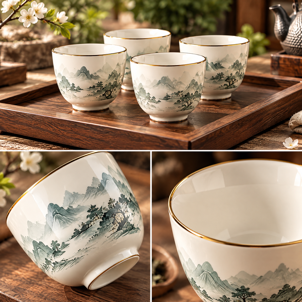 Mini Tea Cups Set with Tray