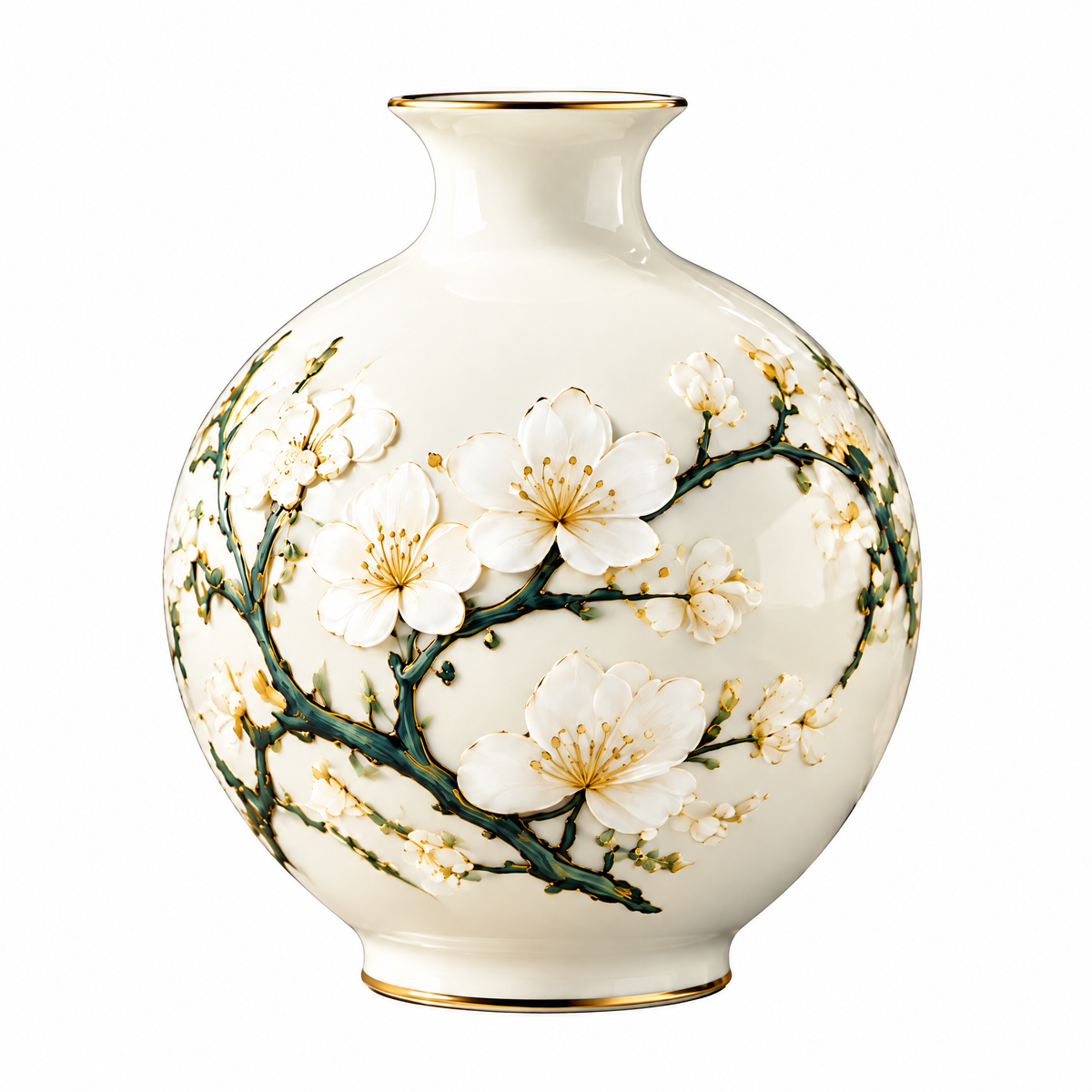 Plum Blossom Round Vase