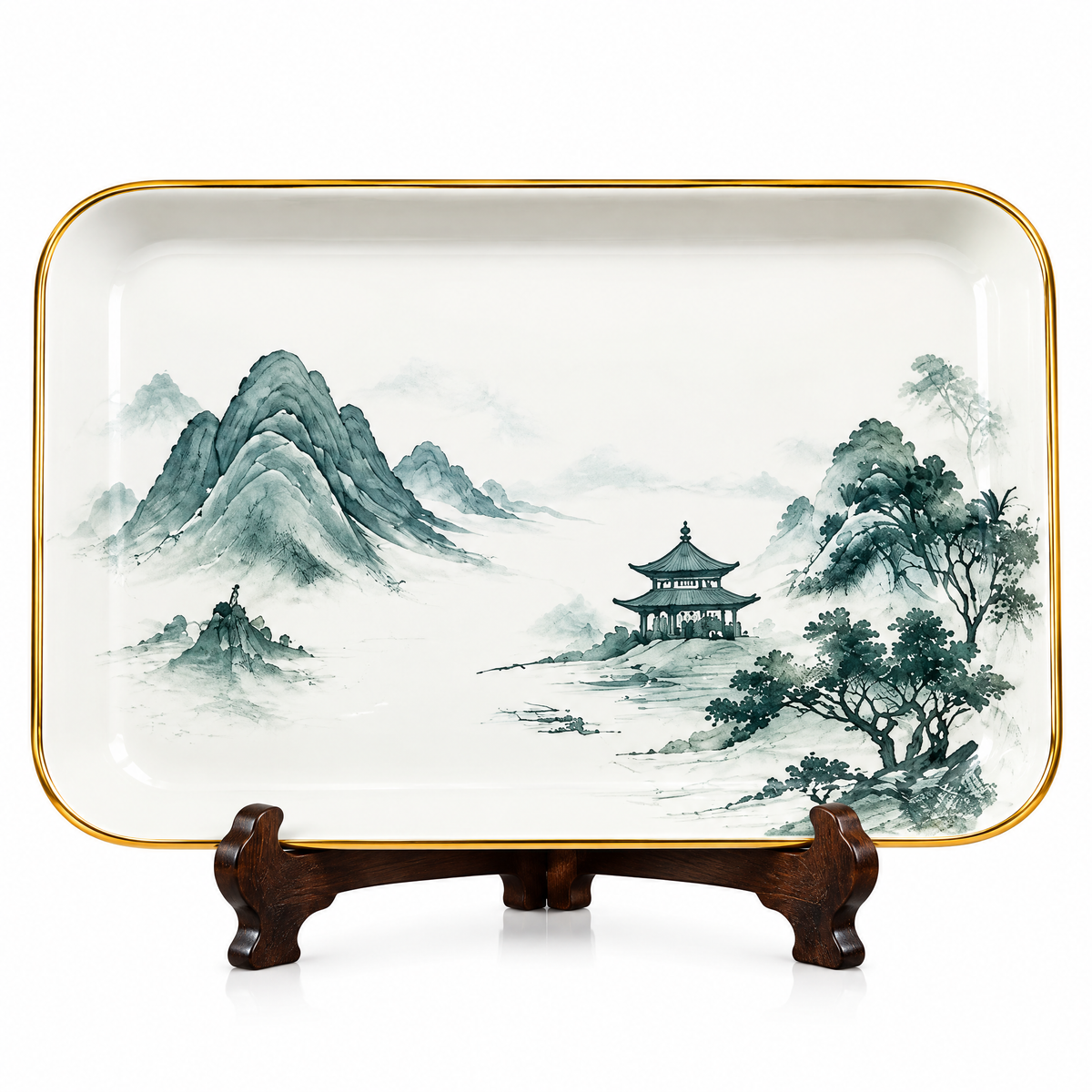 Mountain Landscape Rectangular Tray