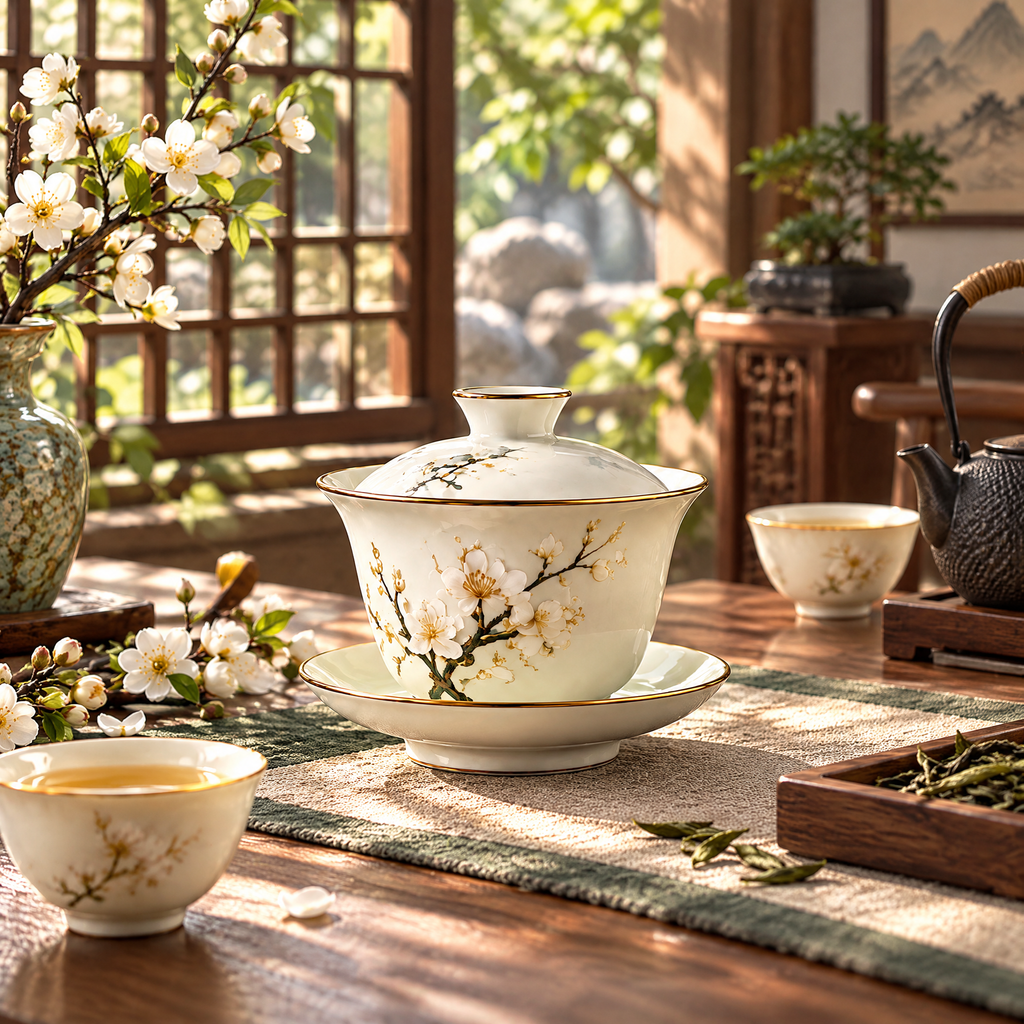Plum Blossom Gaiwan Tea Set