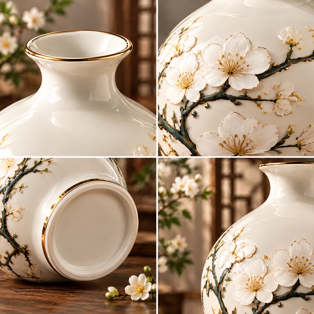 Plum Blossom Round Vase