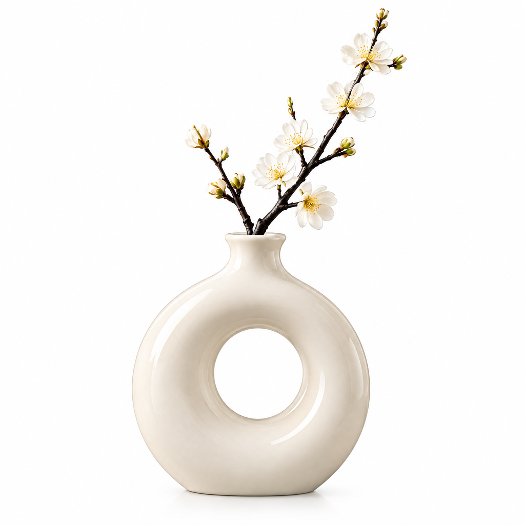 Modern Donut Ceramic Vase