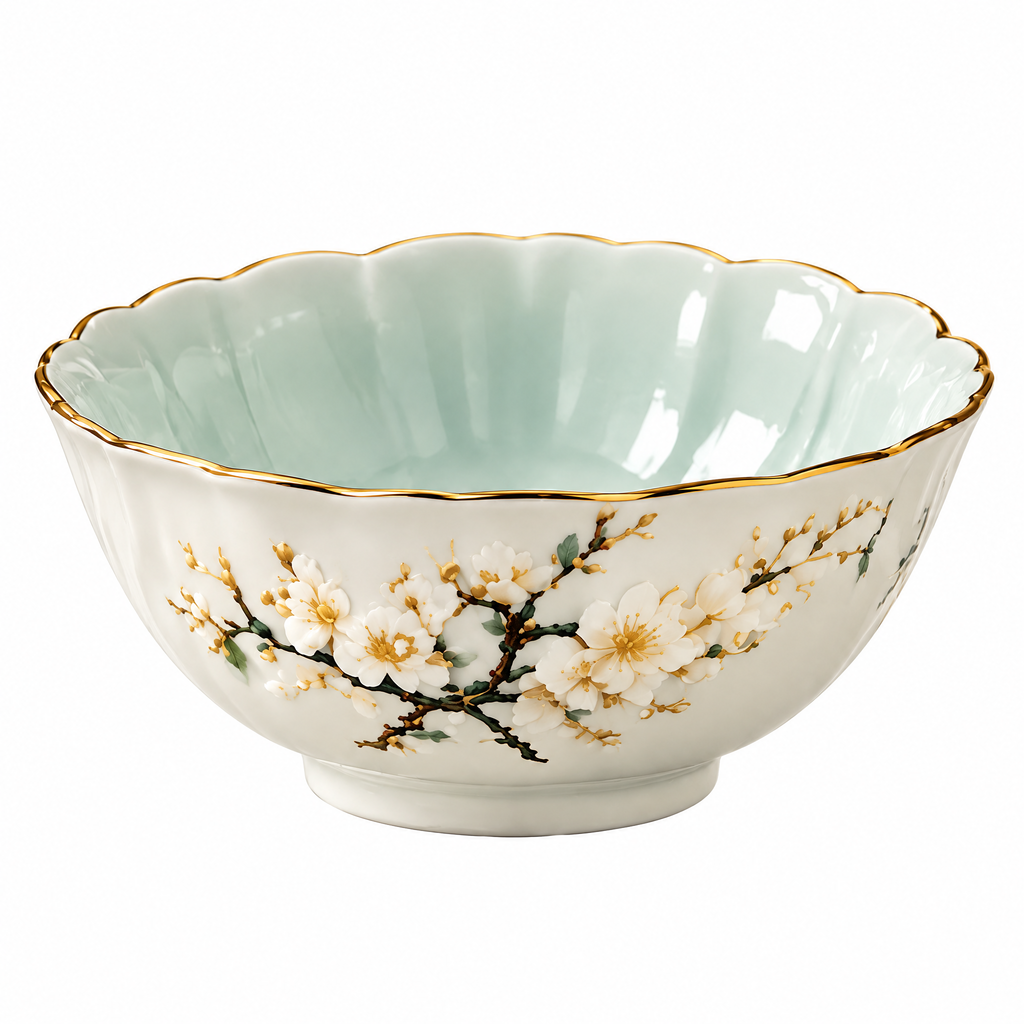 Plum Blossom Serving Bowl