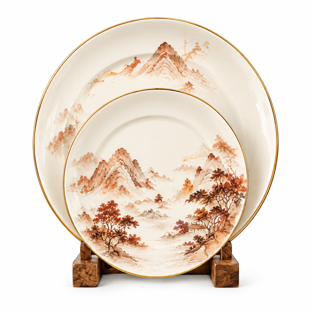 Landscape Ceramic Plates Set