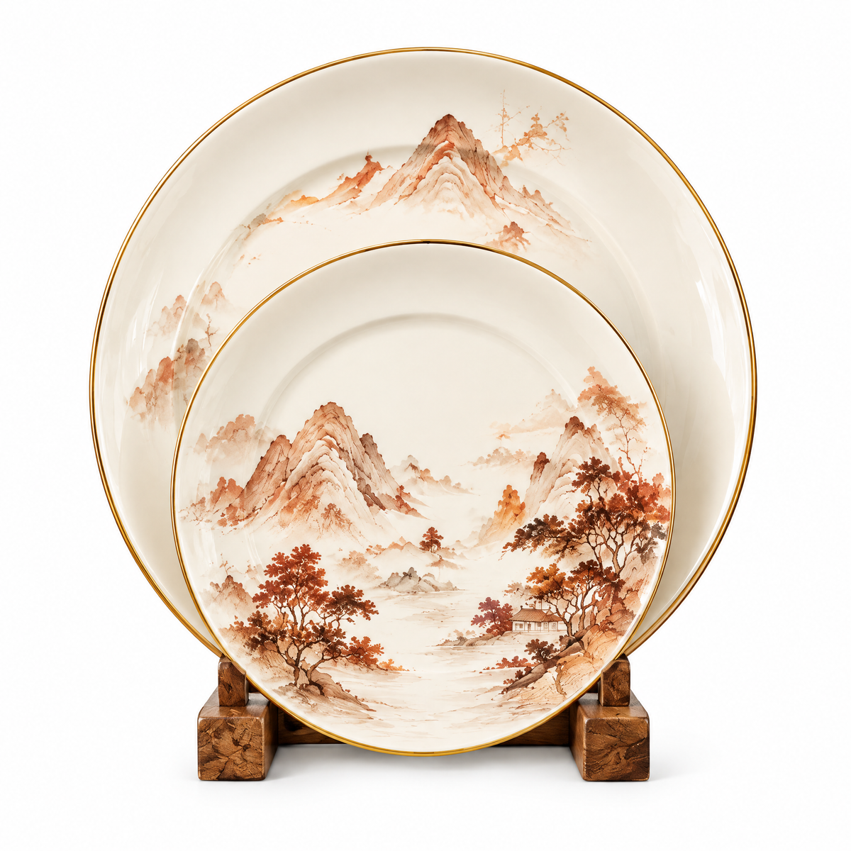Landscape Ceramic Plates Set