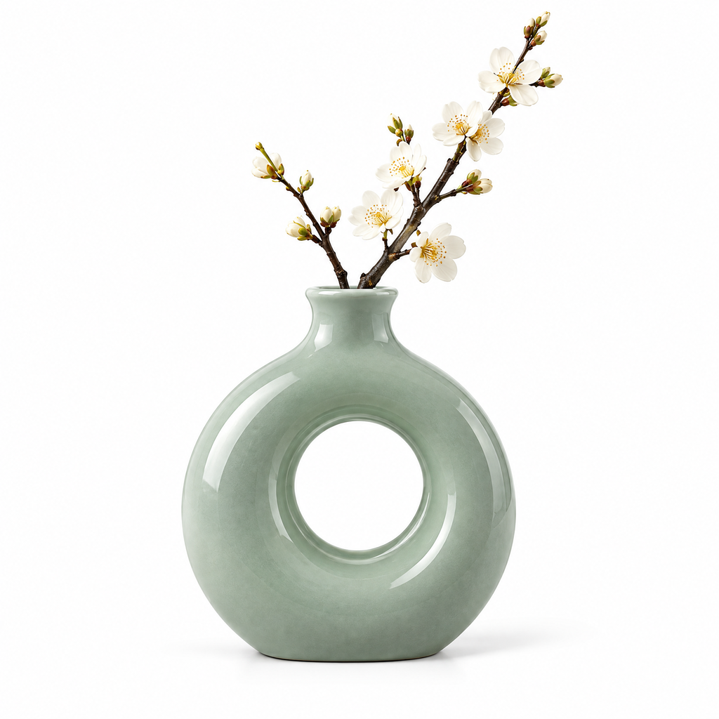 Modern Donut Ceramic Vase