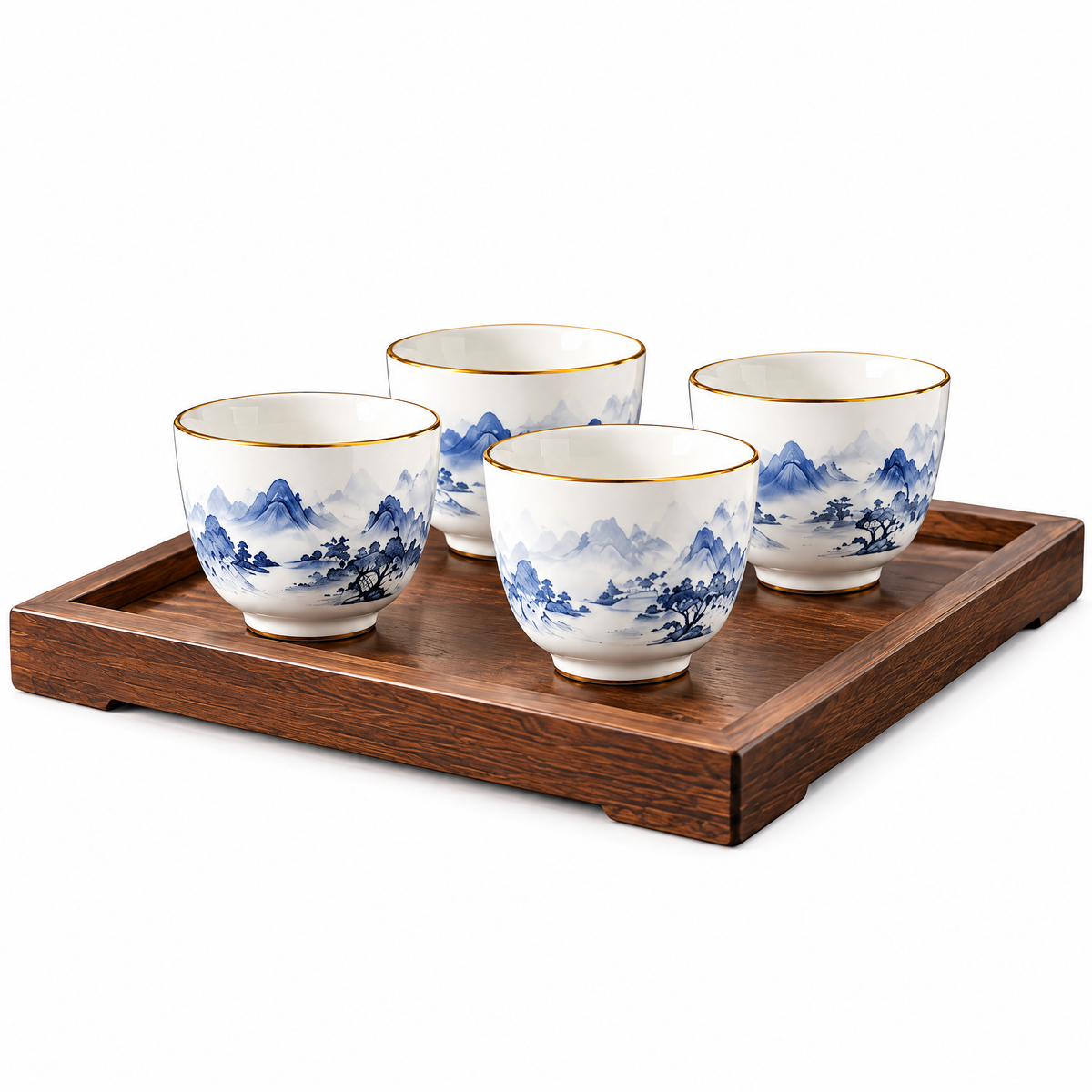 Mini Tea Cups Set with Tray