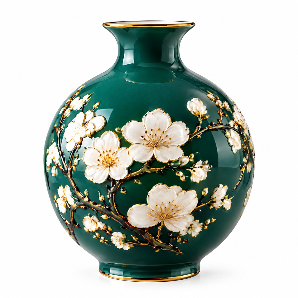 Plum Blossom Round Vase