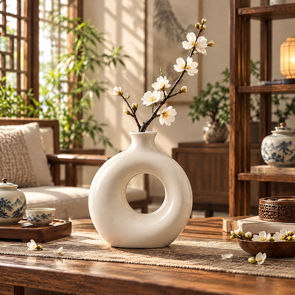 Modern Donut Ceramic Vase
