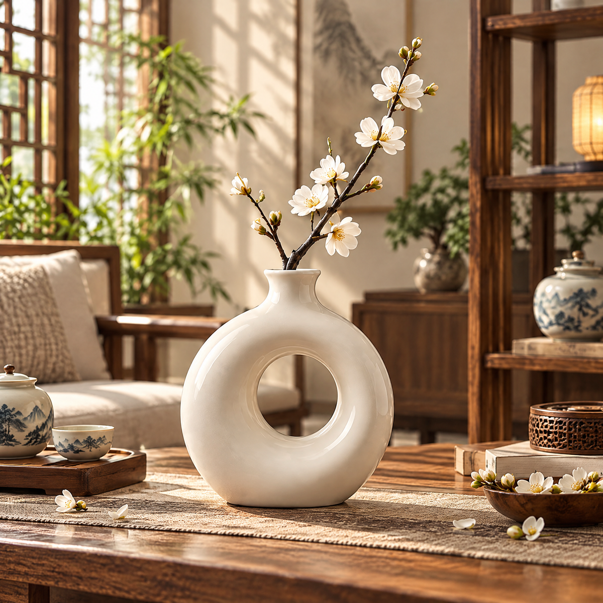 Modern Donut Ceramic Vase